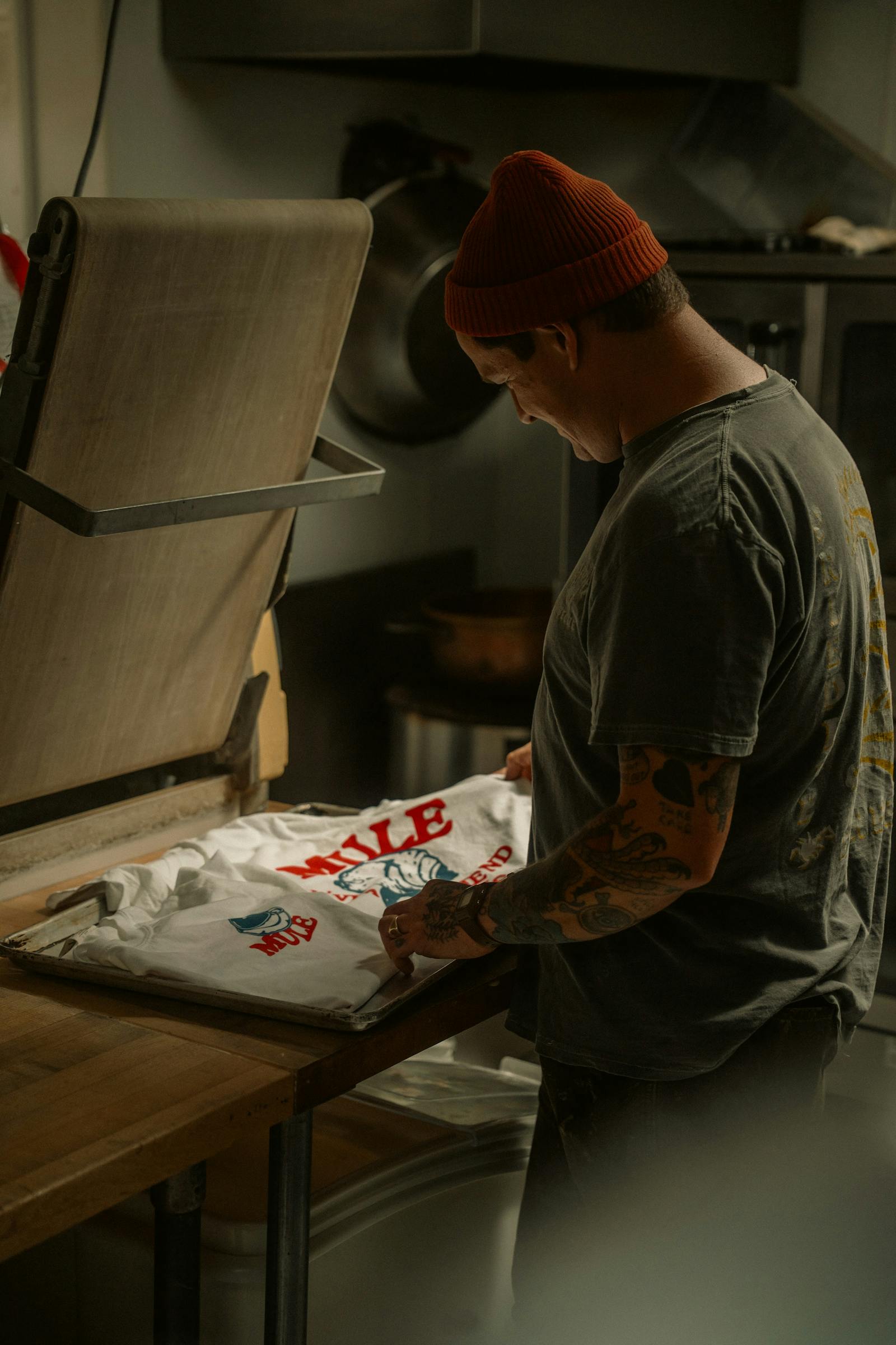 Premium custom textile detail with gold embroidery